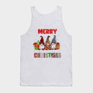Merry Christmas Gnome Family Funny Xmas Tree Women Men Kids Tank Top